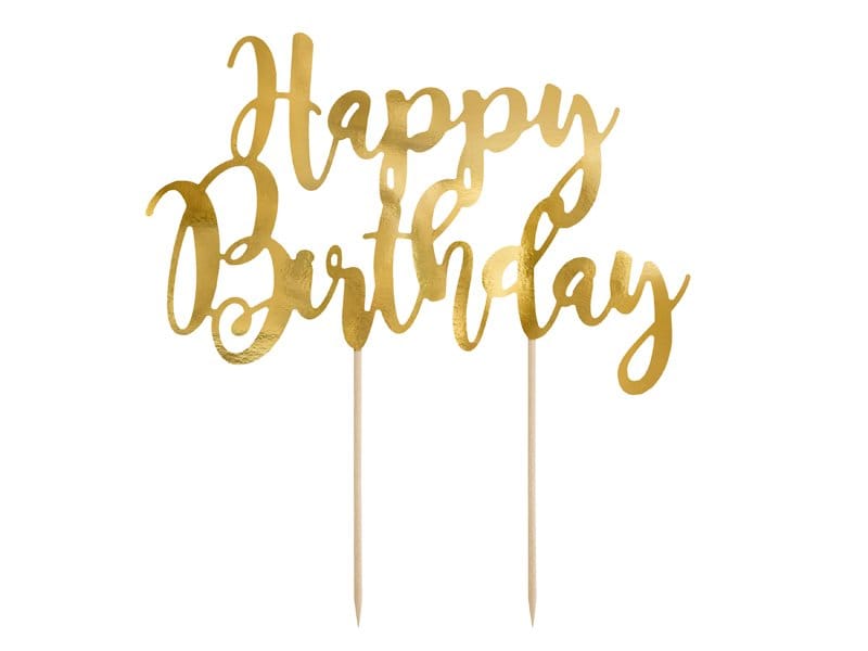 Alles Gute zum Geburtstag Tortenaufleger - gold