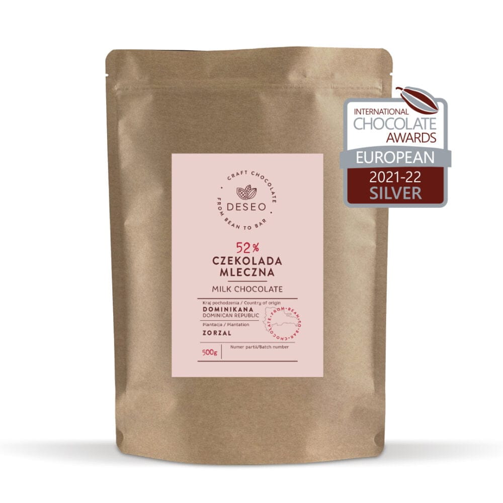 Dropsy czekolada mleczna Dominikana 52% 500g