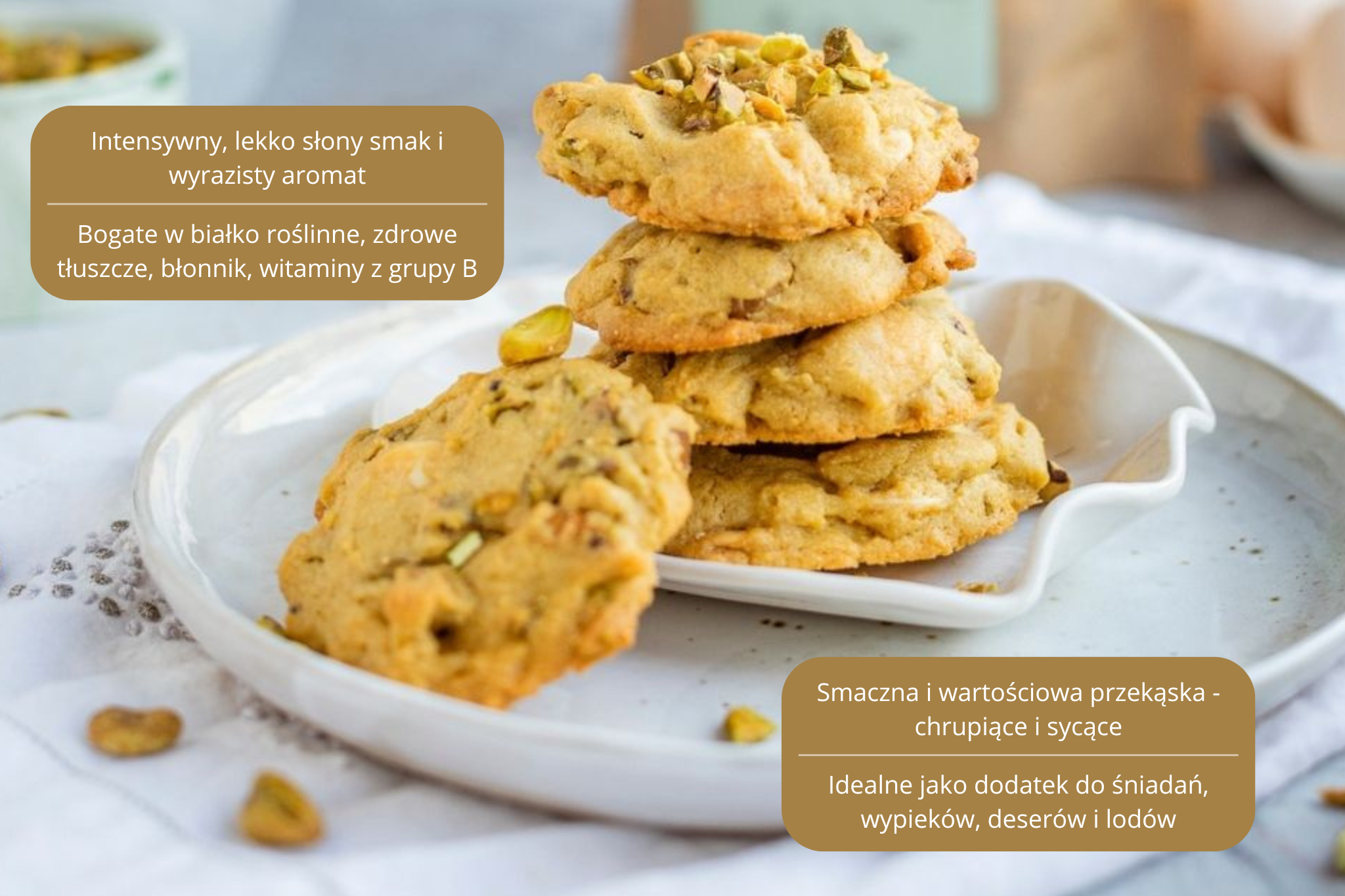 pistacje prażone info