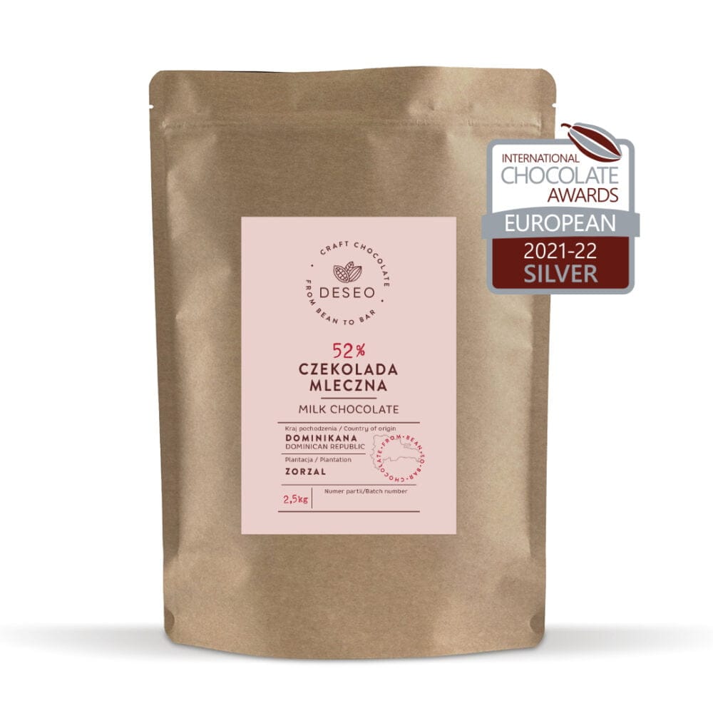 Dropsy czekolada mleczna Dominikana 52% 2,5kg
