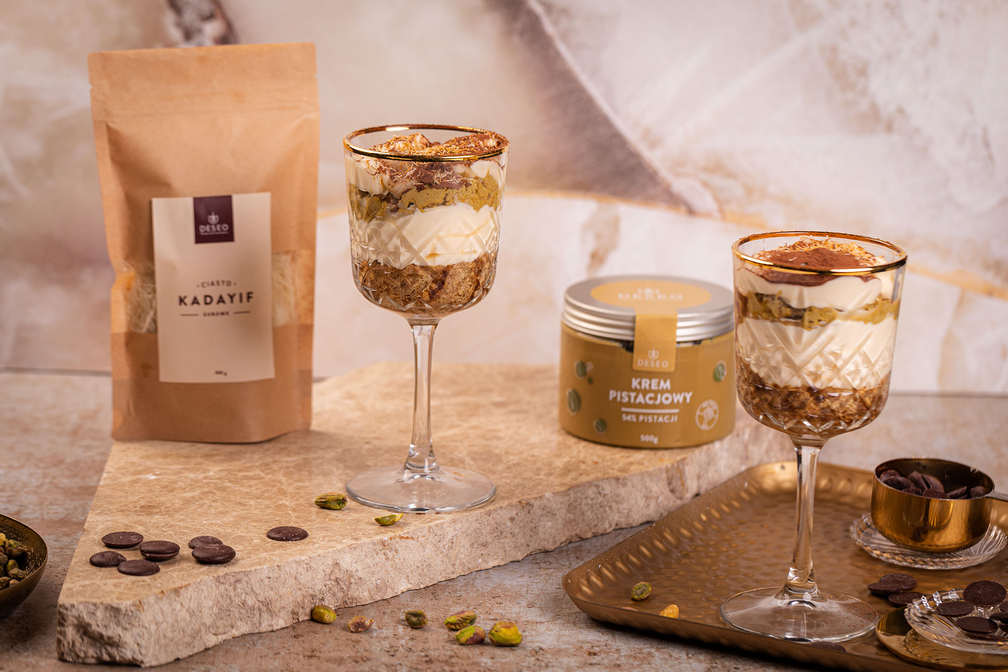 Dubai Chocolate Tiramisu z kremem pistacjowym i ciastem kadayif