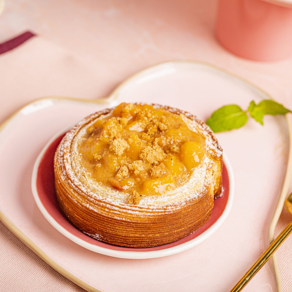FLAN WANILIOWY Z BRZOSKWINIAMI