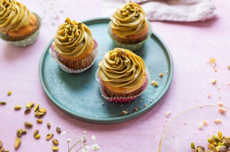 Muffiny z pistacjami i kremem pistacjowym